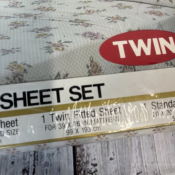 Vintage Monticello Cannon 3pc Twin Sheet Set Pillowcase Orange Yellow Floral 692 - Picture 4 of 13